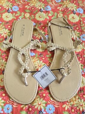 Gold Tone Sandals